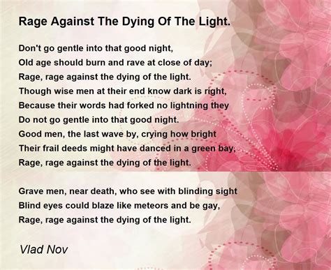 rage against the dying light poem